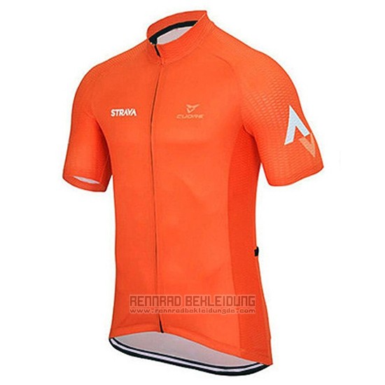 2019 Fahrradbekleidung Rally Orange Trikot Kurzarm und Tragerhose